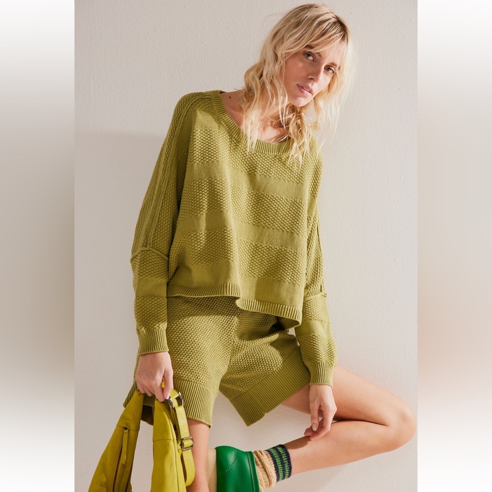 Free People Lena Sweater Short Set / size small